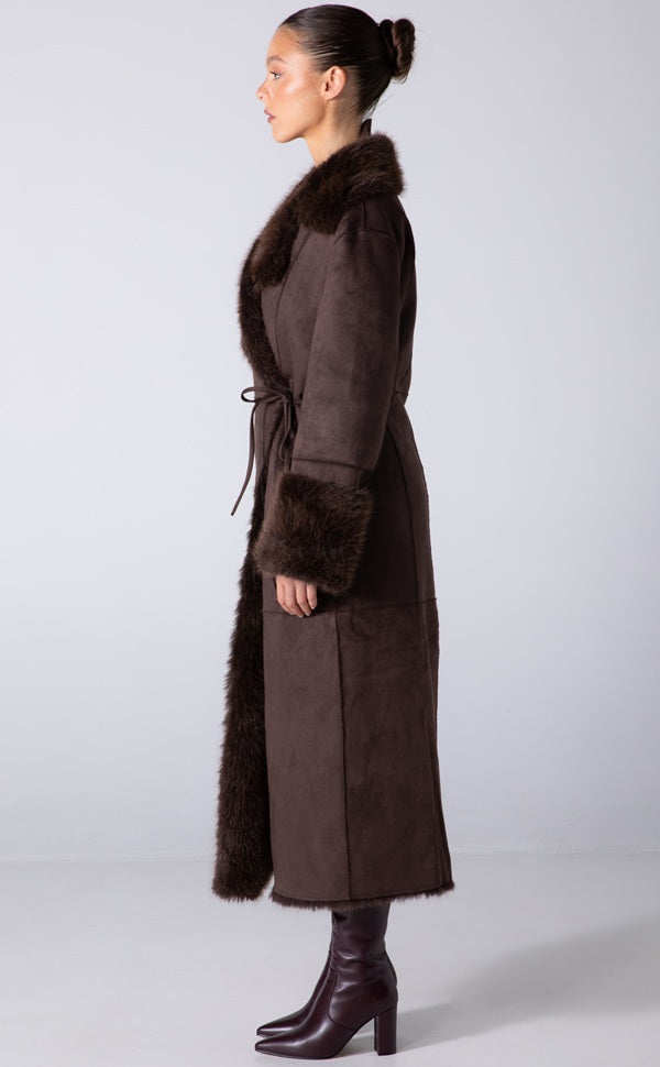 LYRA COAT - CHOCOLATE BROWN