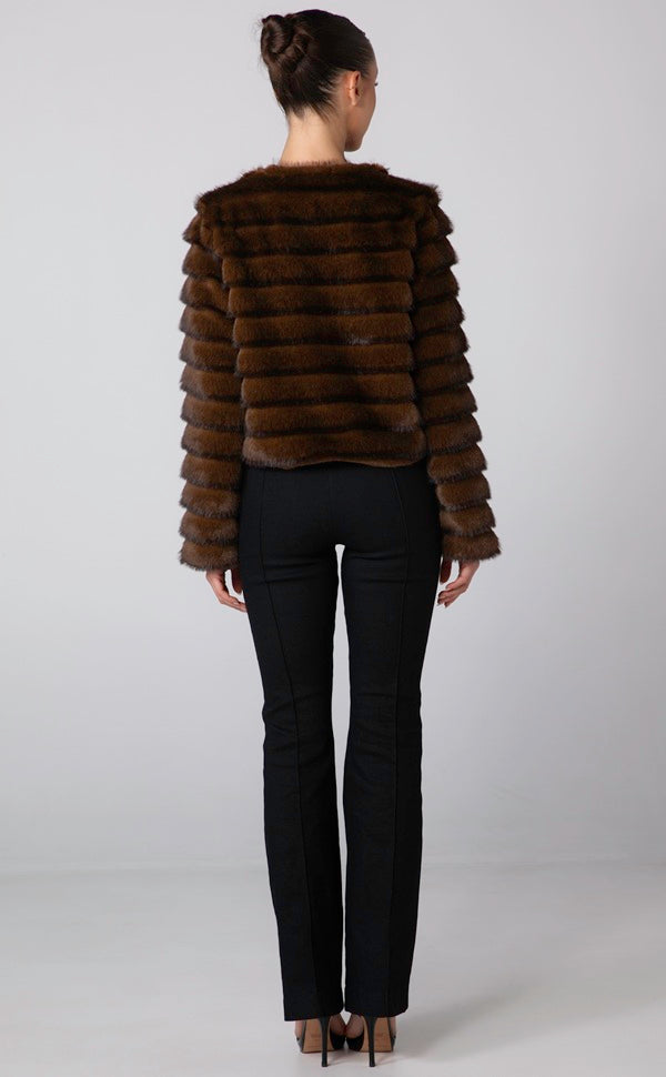 SOLEIL CROP - CARAMEL BROWN