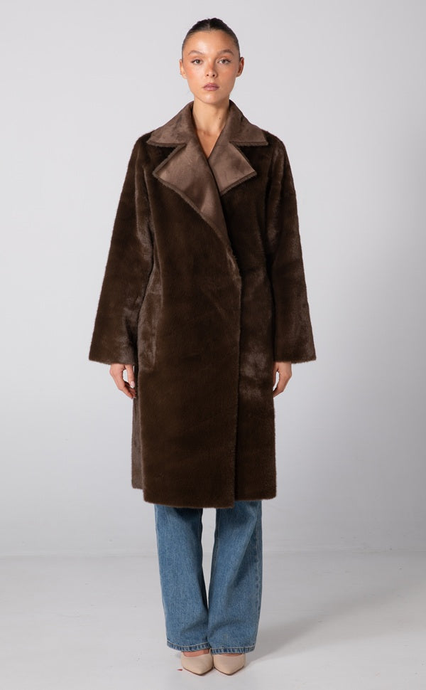 ELISE COAT - MOCHA BROWN