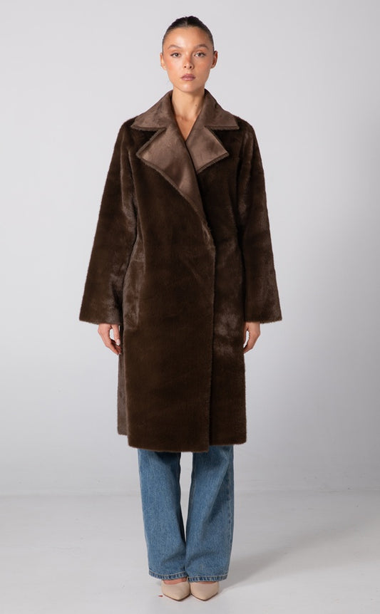 ELISE COAT - MOCHA BROWN