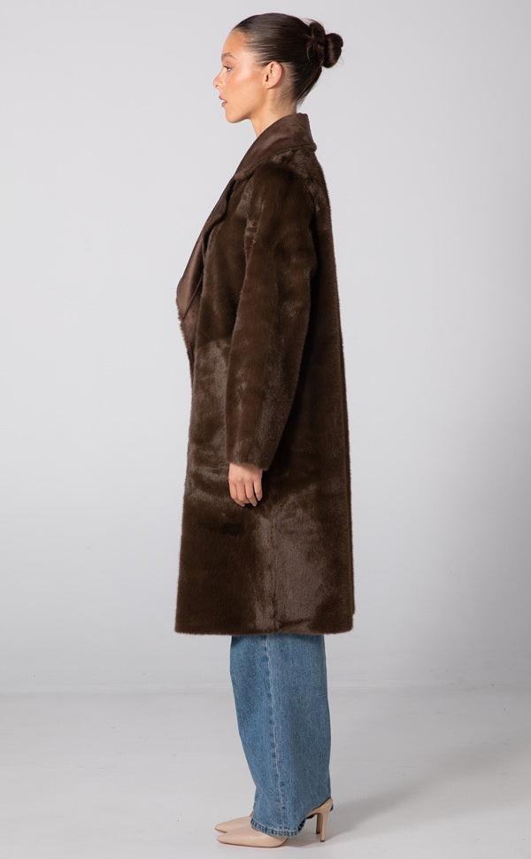 ELISE COAT - MOCHA BROWN