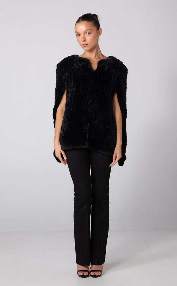 ELLA PONCHO - BLACK
