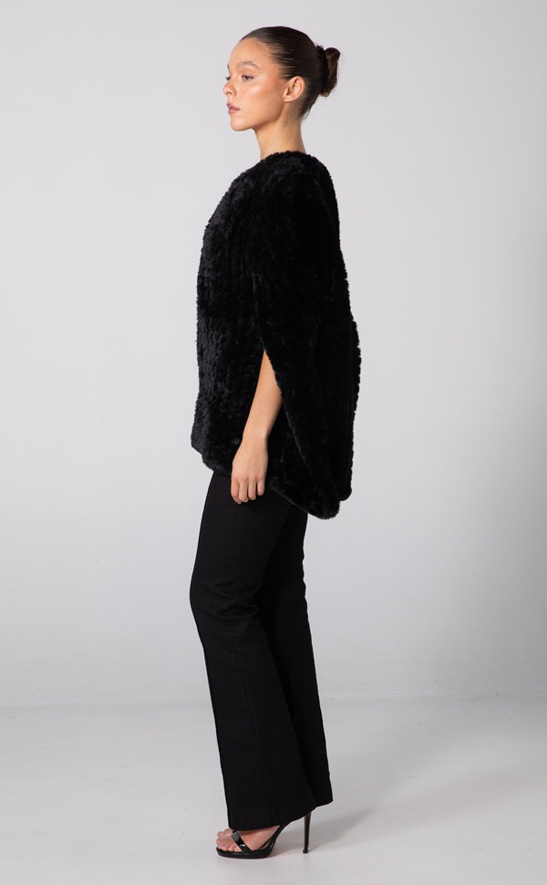 ELLA PONCHO - BLACK