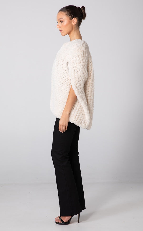 ELLA PONCHO - IVORY