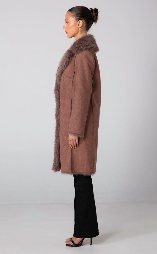 HARLEY REVERSIBLE COAT - BROWN SUGAR