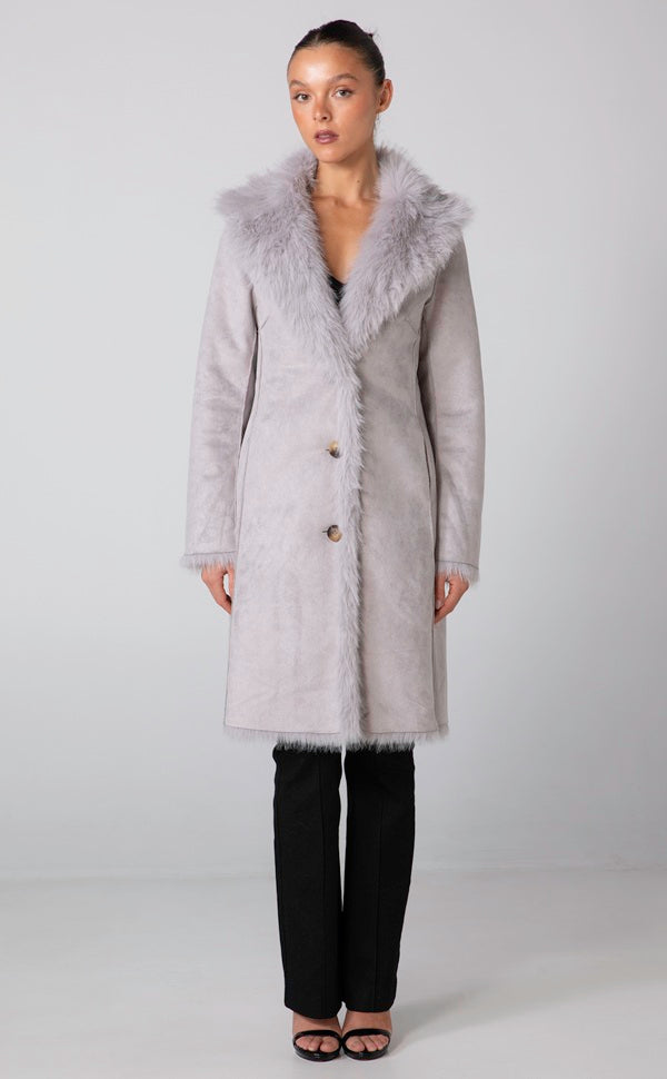 HARLEY REVERSIBLE COAT - GREY MIST