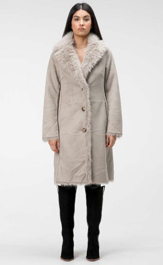 HARLEY REVERSIBLE COAT - TAUPE