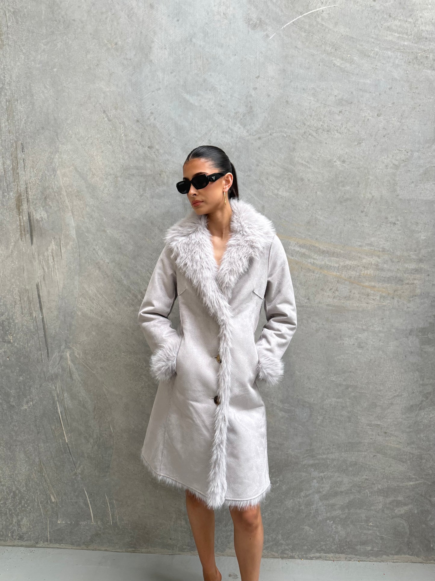 HARLEY REVERSIBLE COAT - GREY MIST
