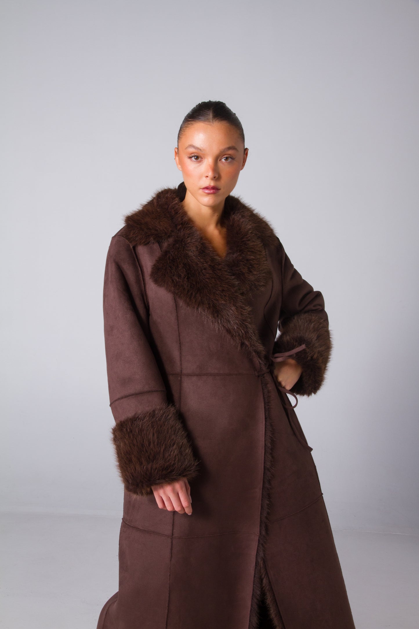 LYRA COAT - CHOCOLATE BROWN