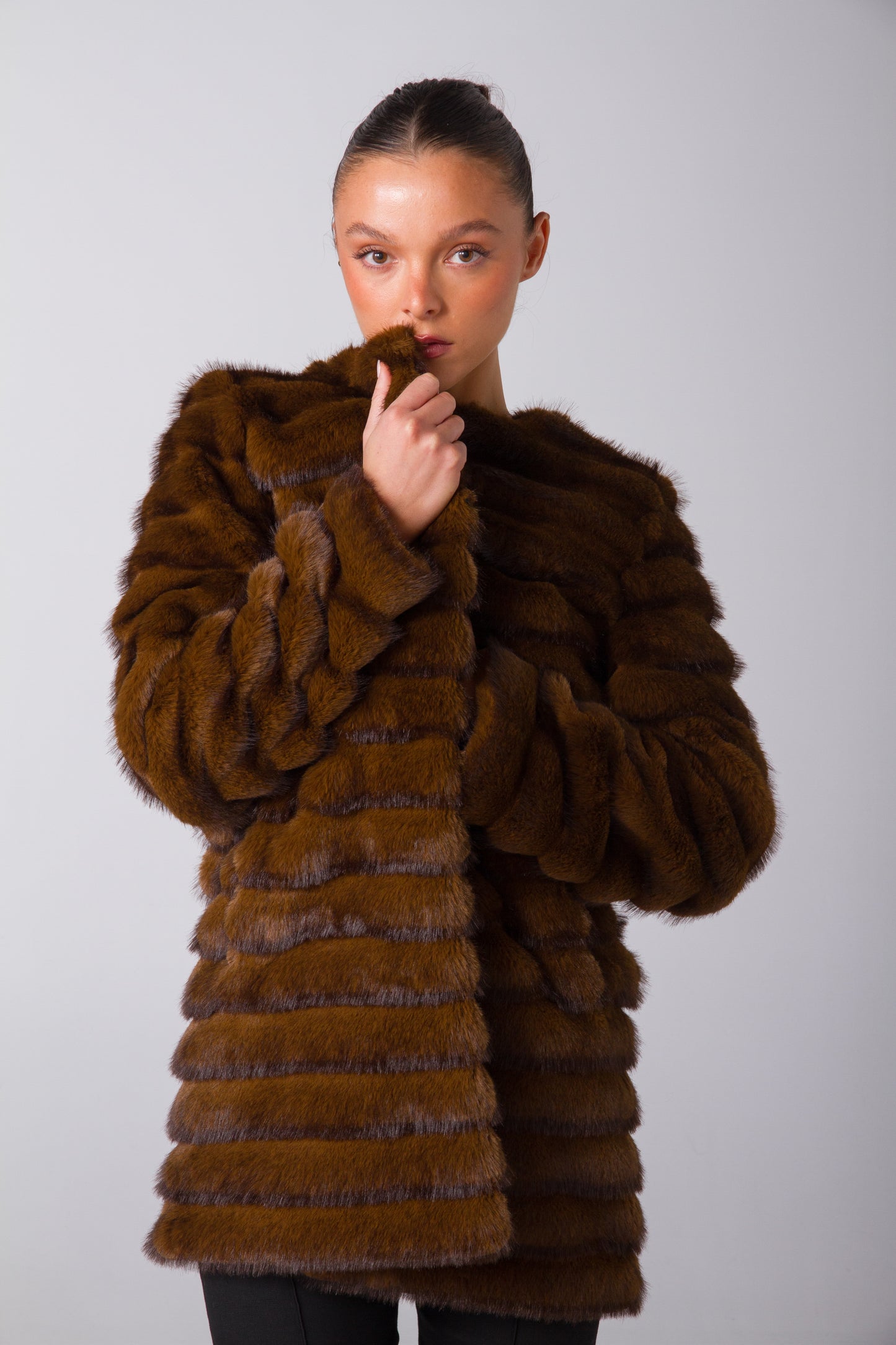SOLEIL JACKET - CARAMEL BROWN