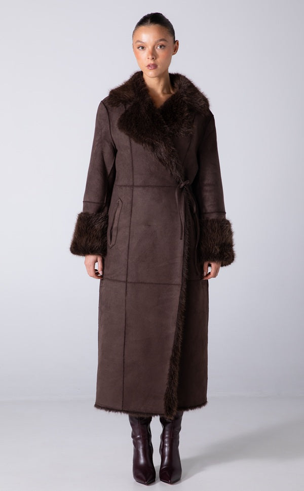 LYRA COAT - CHOCOLATE BROWN