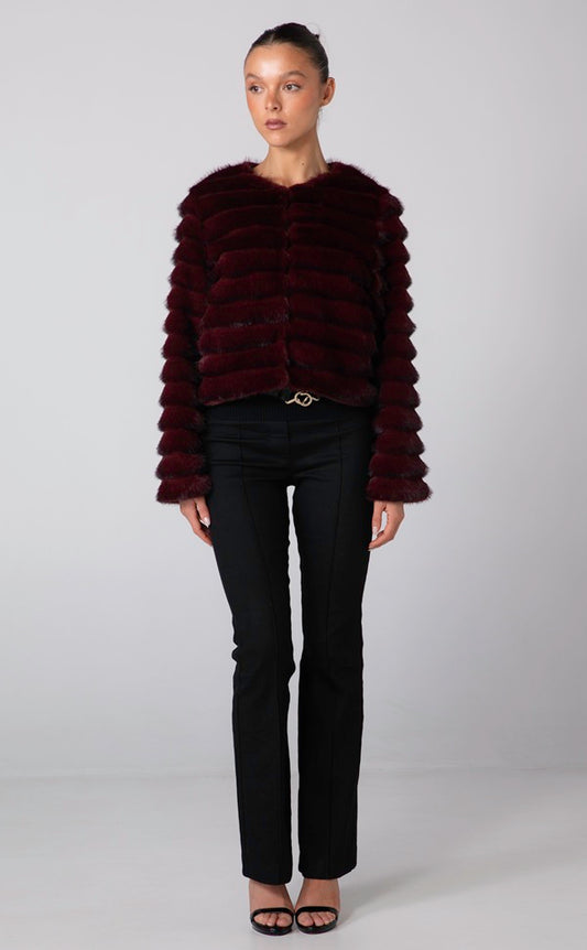 SOLEIL CROP - BURGUNDY